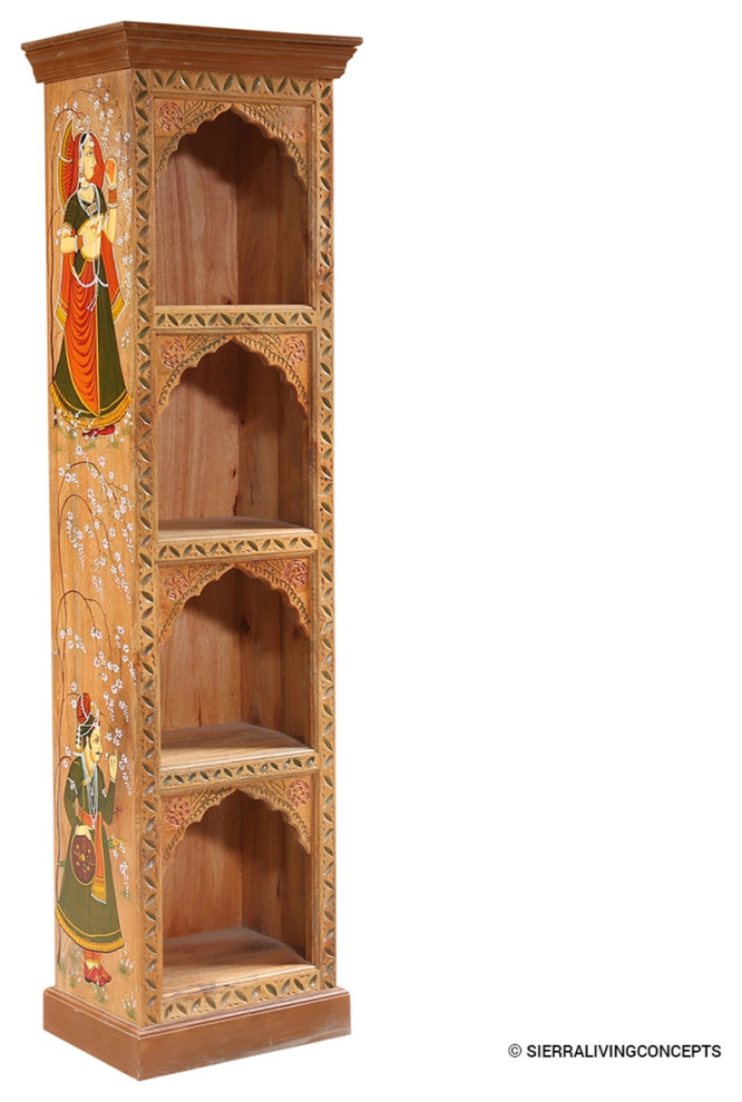 Traditional Rustic Solid Wood 4 Tier Bookcase   Mediterranean   Bookcases   by Sierra Living Concepts Inc  Houzz