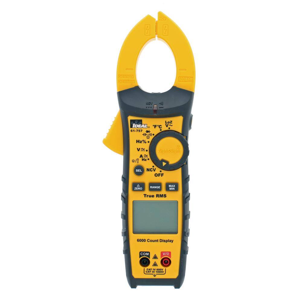 IDEAL TightSight 600 Amp ACDC TRMS Clamp Meter 61-757