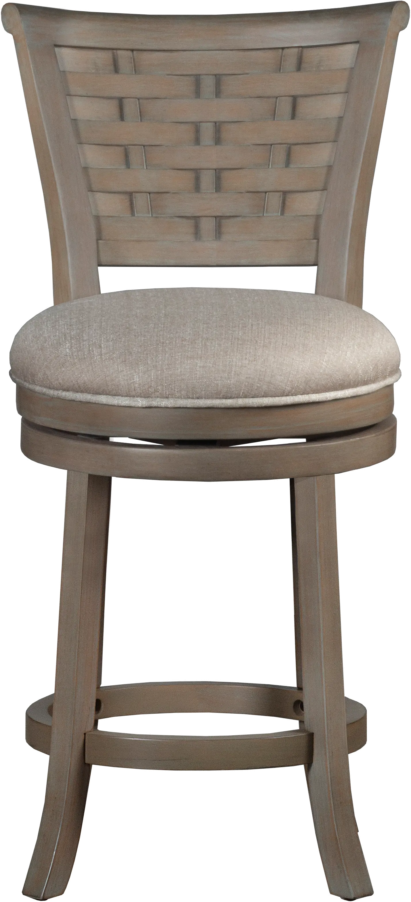 Thredson Contemporary Light Antique Graywash Swivel Counter Height Stool