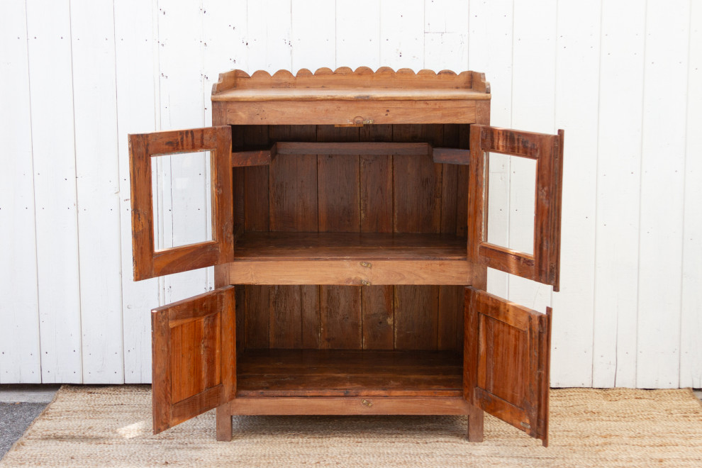 Antique Teak Colonial Cabinet   Transitional   Accent Chests And Cabinets   by De cor  Houzz