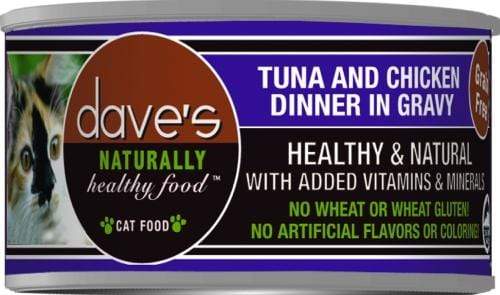 Dave's Naturally Healthy Tuna and Chicken Dinner in Gravy Canned Cat F