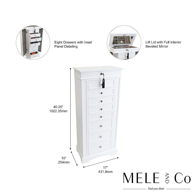 Mele and Co. Olympia Jewelry Armoire