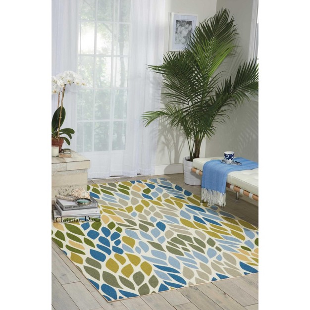 Nourison Home amp Garden Blue Indoor outdoor Area Rug