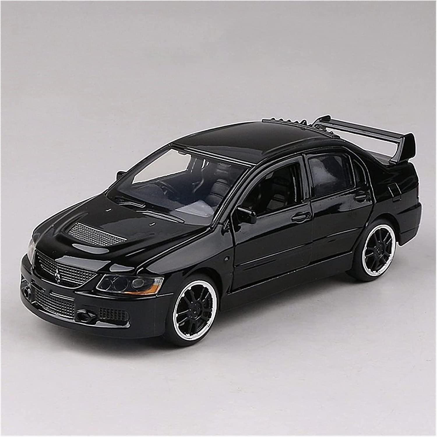 Car Models 1:32 Alloy Diecast Car Models For Mitsubishi Lancer Evo Ix Simulation Sound And Light Steering Shock Absorber Toys (color : Black)