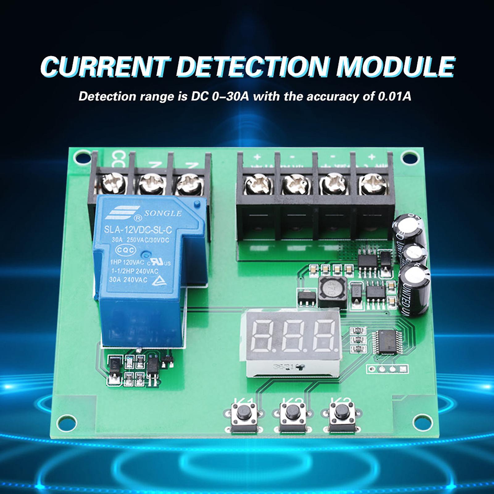 7-30v 0-30a Dc Current Detection Sensing Module Overcurrent Protection Relay Module