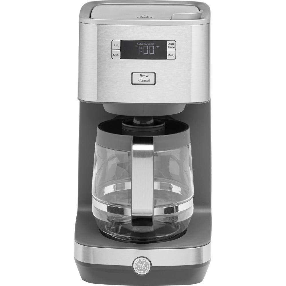 GE Stainless Steel Drip Coffee Maker with 12 Cup Glass Carafe G7CDAASSPSS