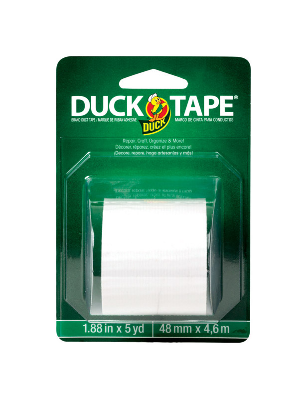 Duck 1.88 in. W X 5 yd L White Solid Duct Tape