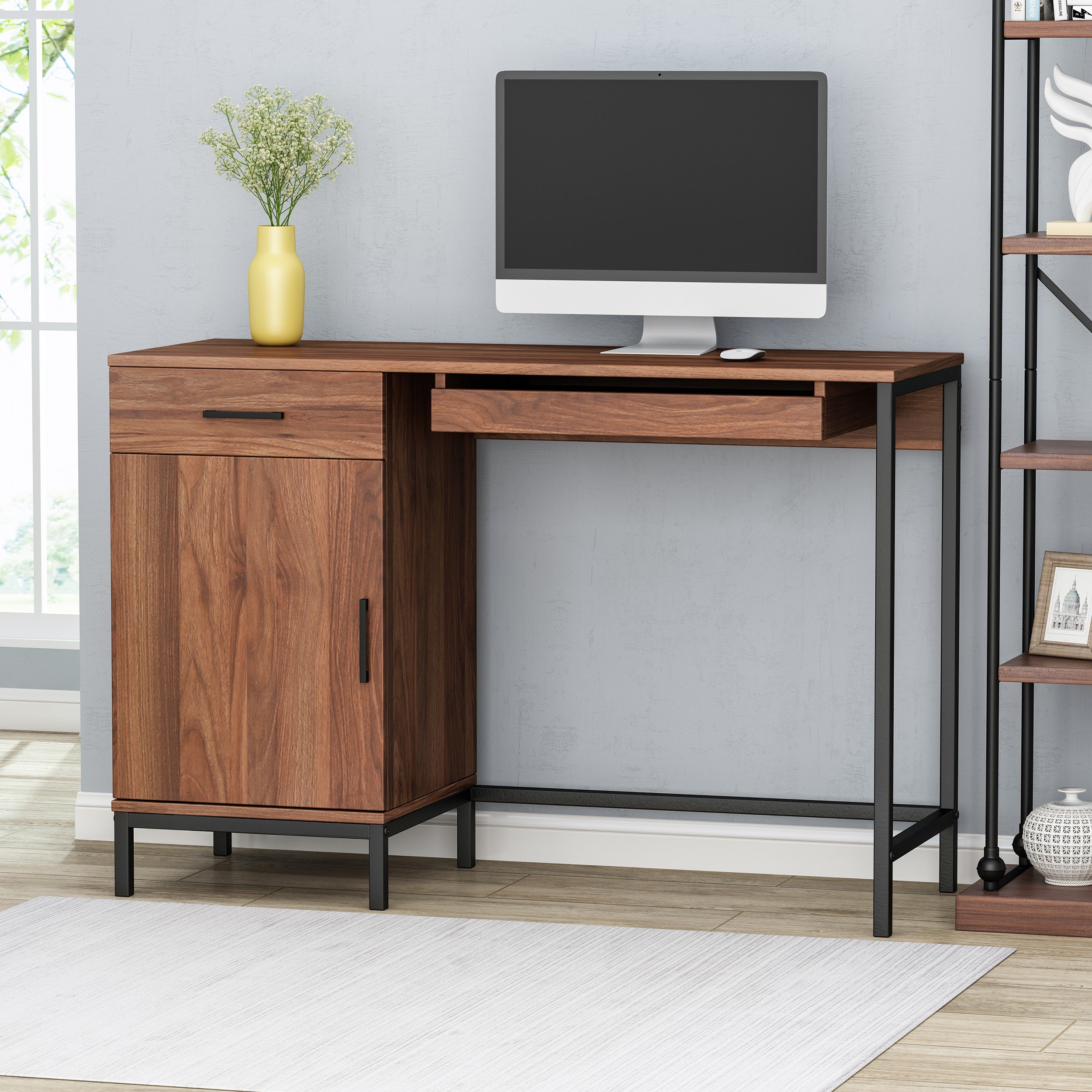 Jeanie Contemporary Faux Wood Computer Desk