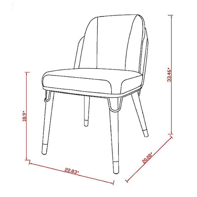 MANHATTAN COMFORT Estelle Dining Chair 2-piece Set