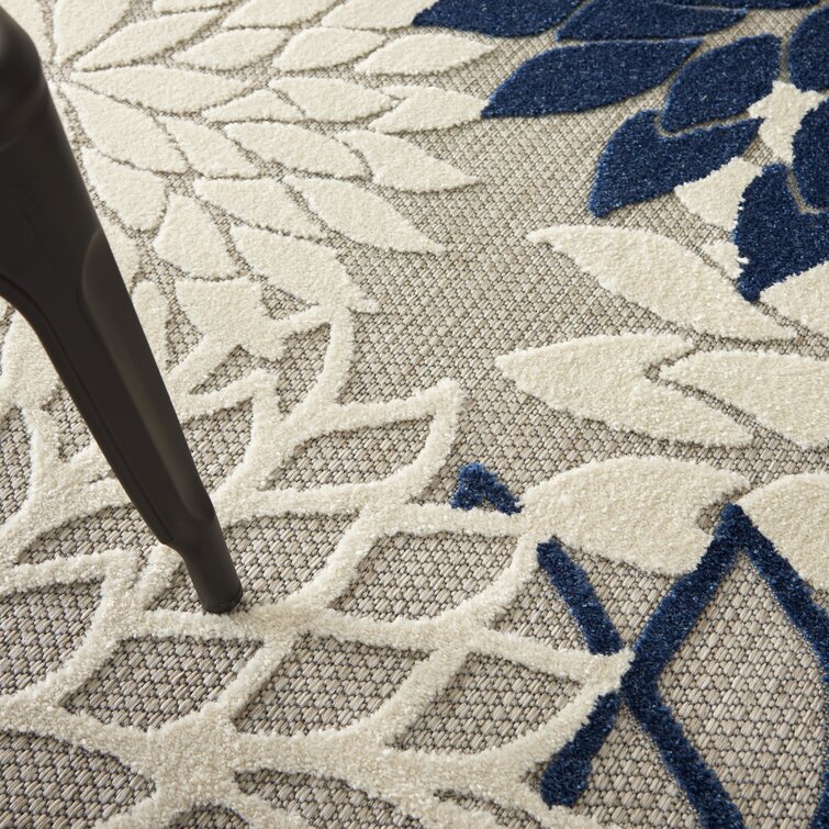 Rosario Navy/Ivory/Taupe Indoor/Outdoor Rug