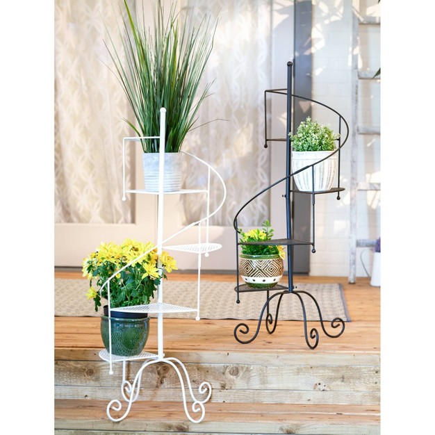 Zings amp Thingz Iron Spiral Showcase Indoor Outdoor Plant Stand