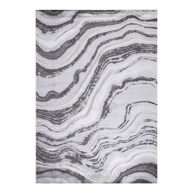 Concord Global Brighton Marble Abstract Area Rug