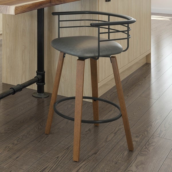 Amisco Colt Swivel Counter and Bar Stool