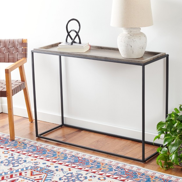 Andey Console Table Brown black Safavieh