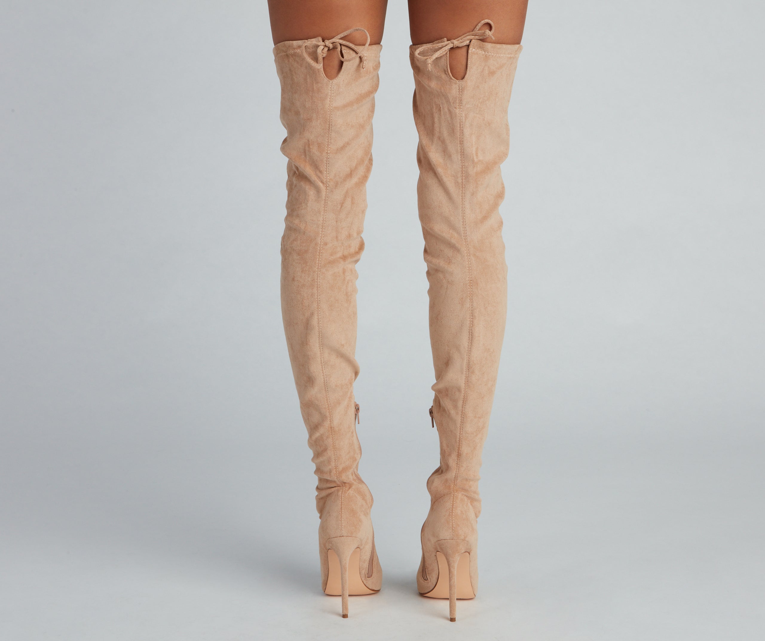 Raising The Bar Faux Suede Stiletto Boots