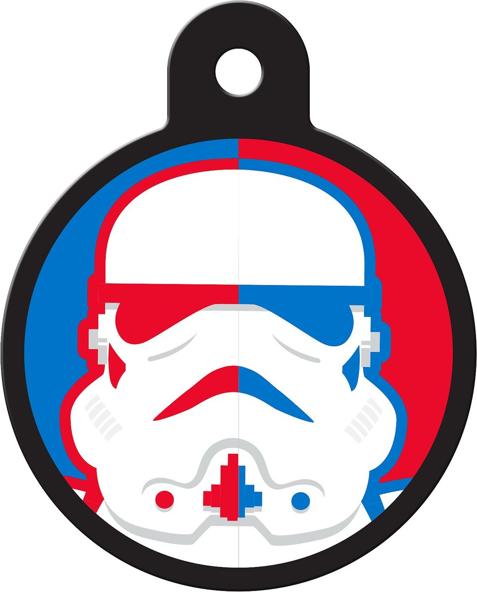 Quick-Tag Star Wars StormTrooper Red Blue Circle Personalized Dog and Cat ID Tag