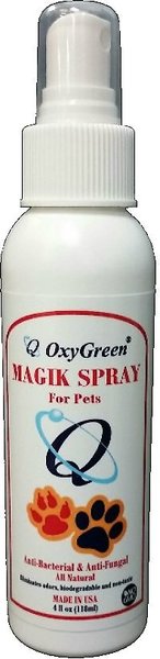 Mr. Groom OxyGreen Magik Anti-Bacterial and Anti-Fungal Spray for Dogs， Cats and Small Pets， 4-oz bottle