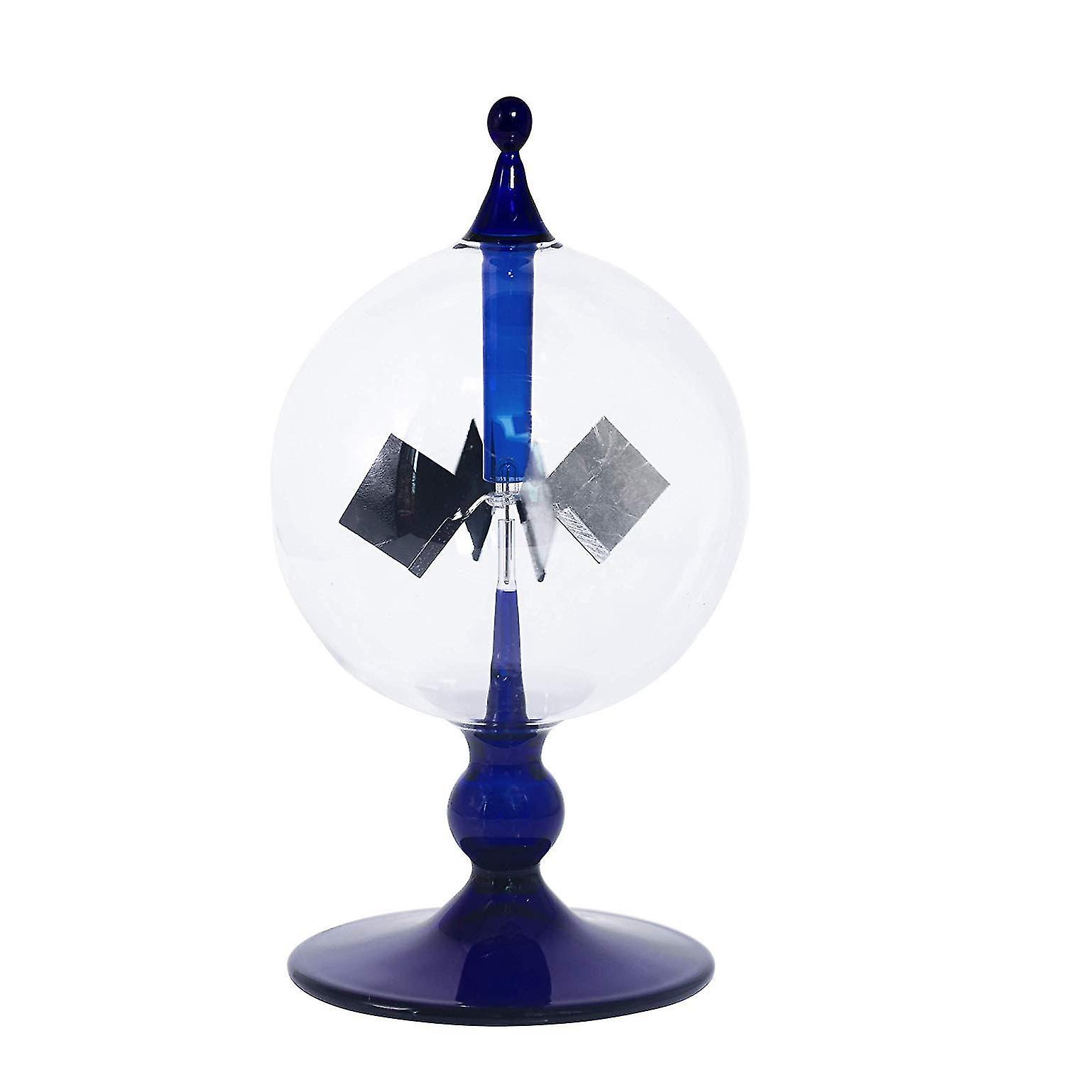 Blue Solar Power Radiometer Sunlight Energy Crookes Spinning Vanes Windmill Gift Home Desk Decorati