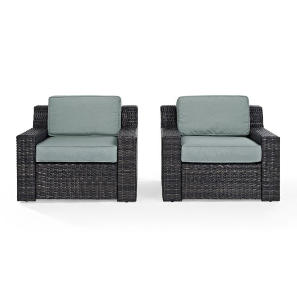 Beaufort 2Pc Outdoor Wicker Chair Set