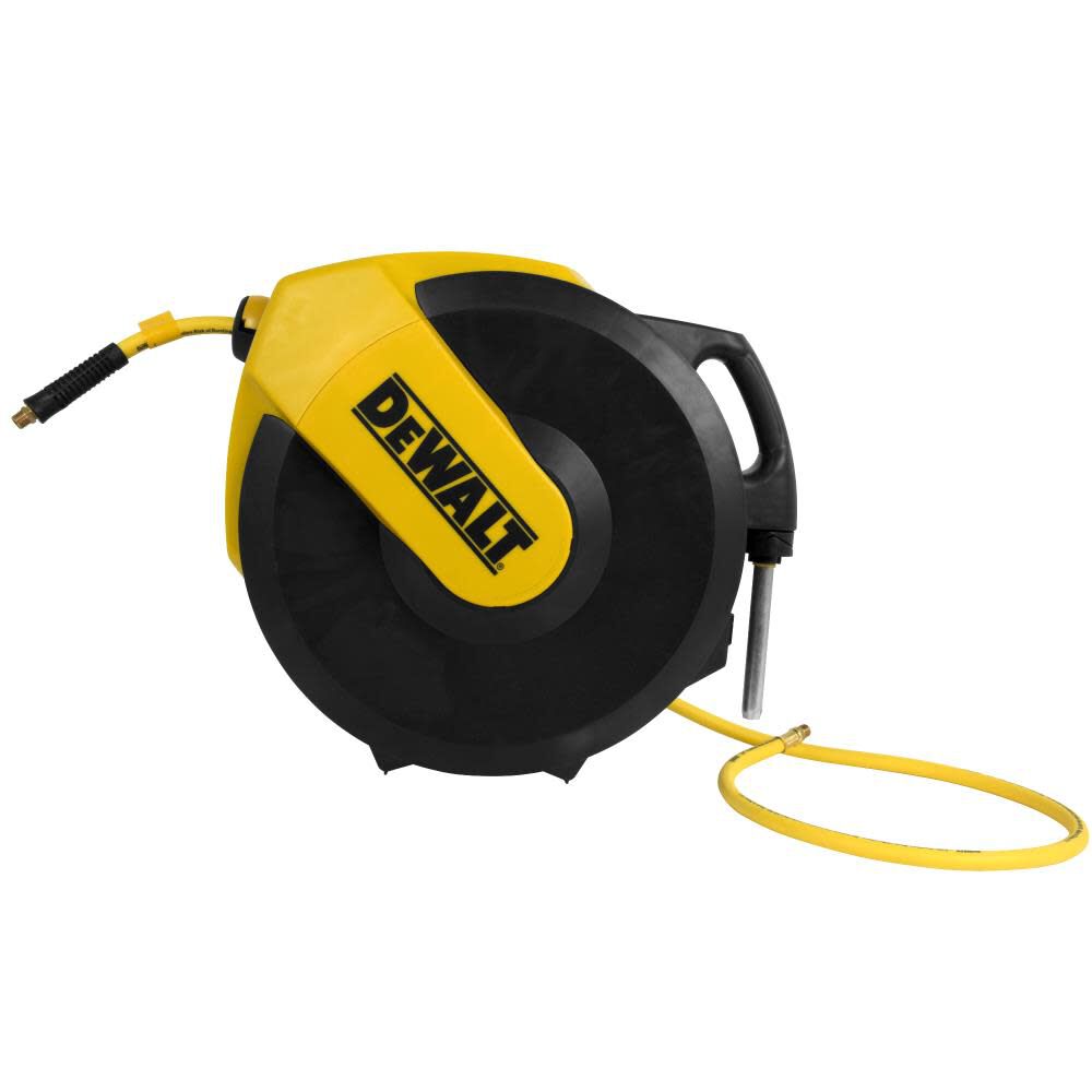 DEWALT 3/8 in. x 50 ft. Enclosed Air Hose Reel with Hybrid Hose DXCM024-0345 from DEWALT