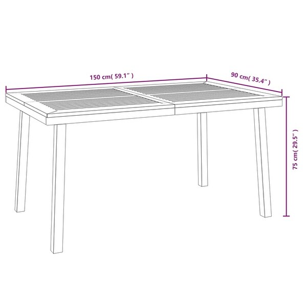 vidaXL Patio Table multisize Solid Wood Acacia