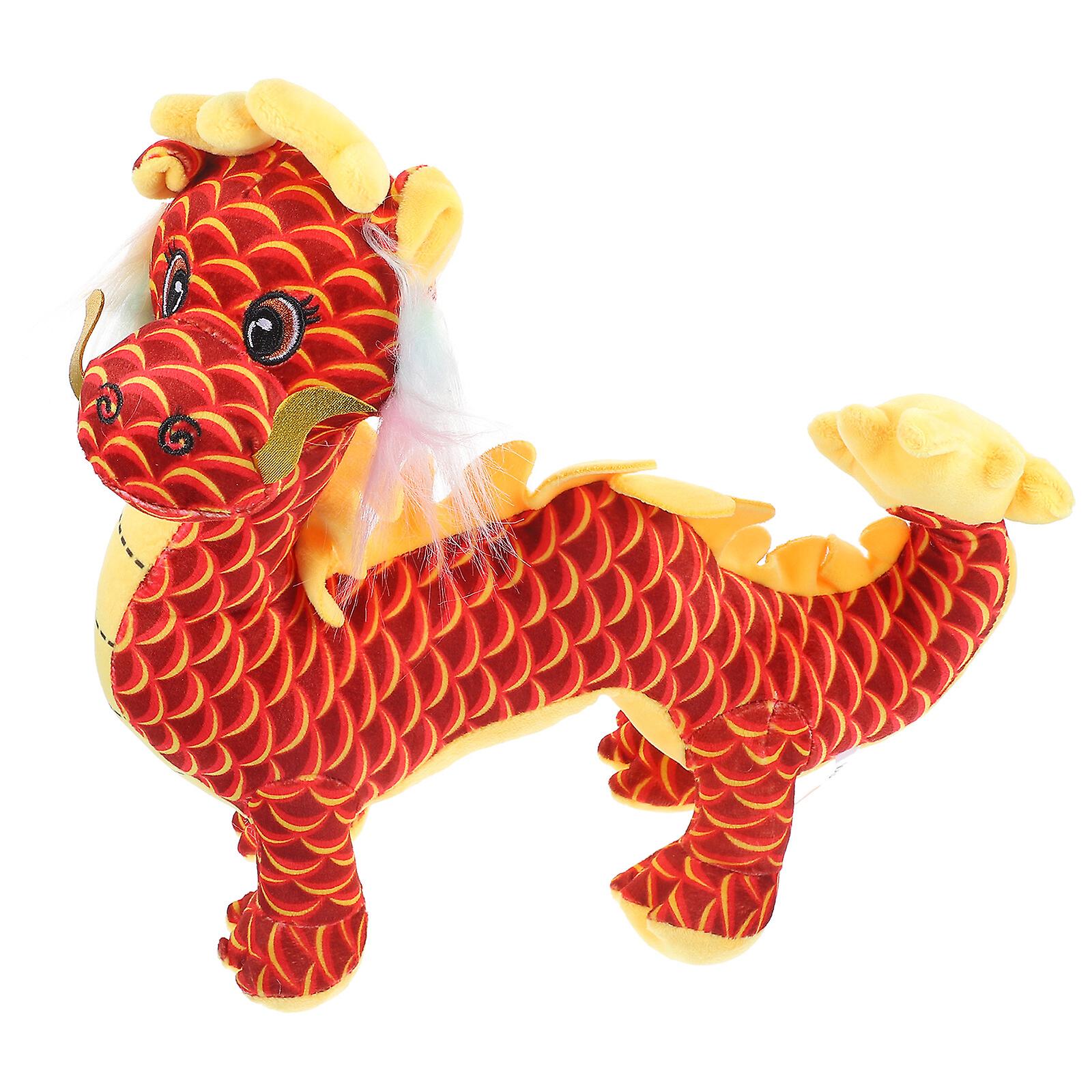 Chinese Dragon Plush Toy Realistic Dragon Stuffed Animal Chinese New Year Mascot Toy