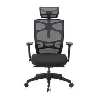 Furniture of America Caius Regular Black Breathable Mesh Ergonomic Office Chair with Adjustable Lumbar IDF-60393