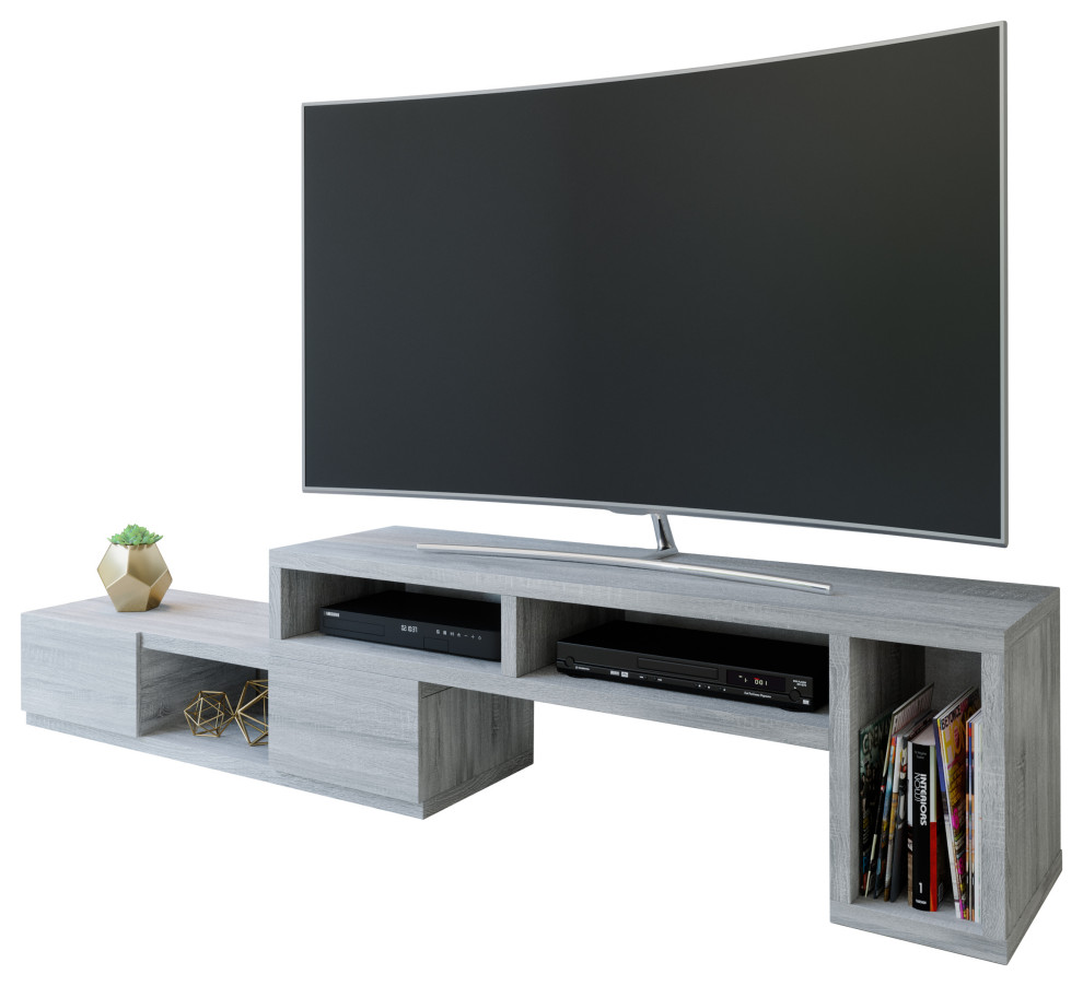 Techni Mobili Adjustable TV Stand Console For TV  x27s up to 65 quot  Contemporary   Entertainment Centers And Tv Stands   by Rta Products  L  Houzz