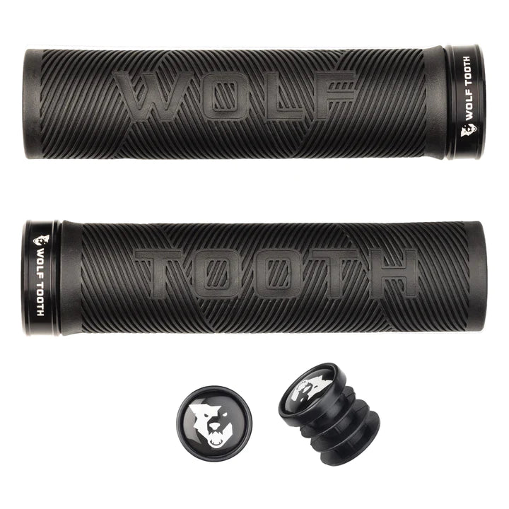 Wolf Tooth Echo Lock-On MTB Grips – Black-Black