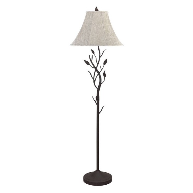 3 way Metal Hand Forged Floor Lamp Black Cal Lighting