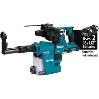 Makita 18V X2 LXT 36V 1-18 in. Brushless Cordless Rotary Hammer with HEPA Dust Extractor AFT AWS Capable (Tool-Only) XRH10ZW