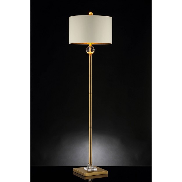 Traditional Metal Floor Lamp With Square Base Gold Ore International