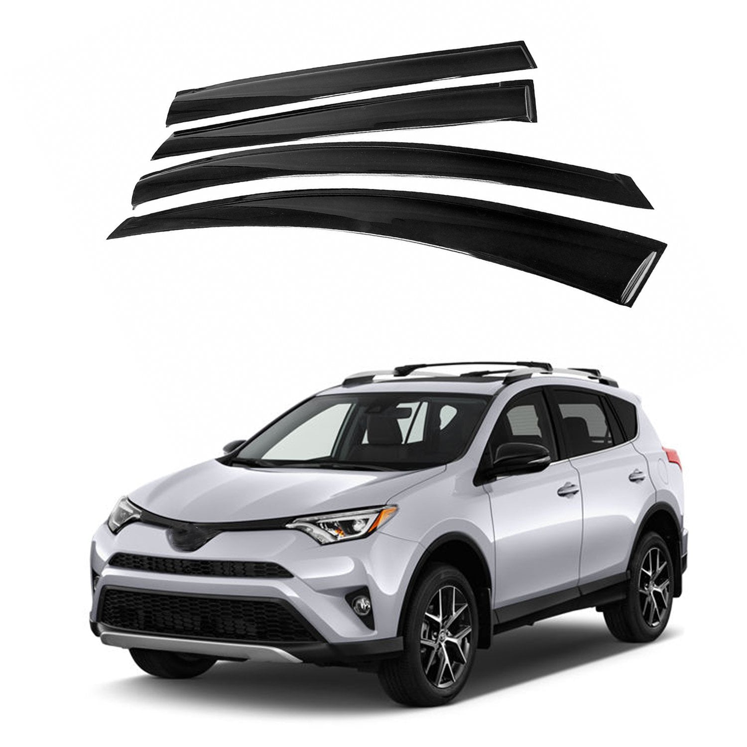 Toyota RAV4 13-18 Acrylic Window Vent Visor Sun Rain Deflector Guard