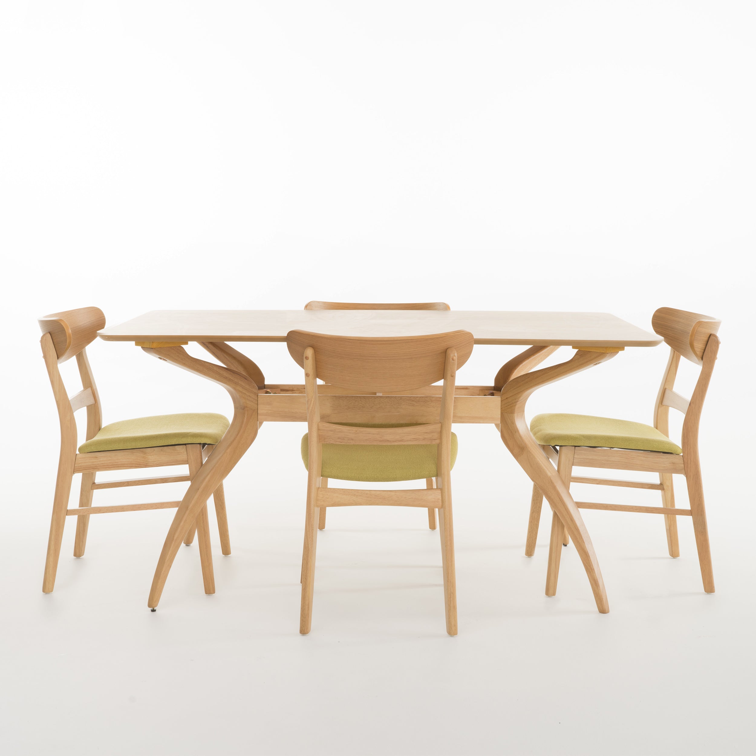 Isador Mid-Century Modern 5 Piece Dining Set