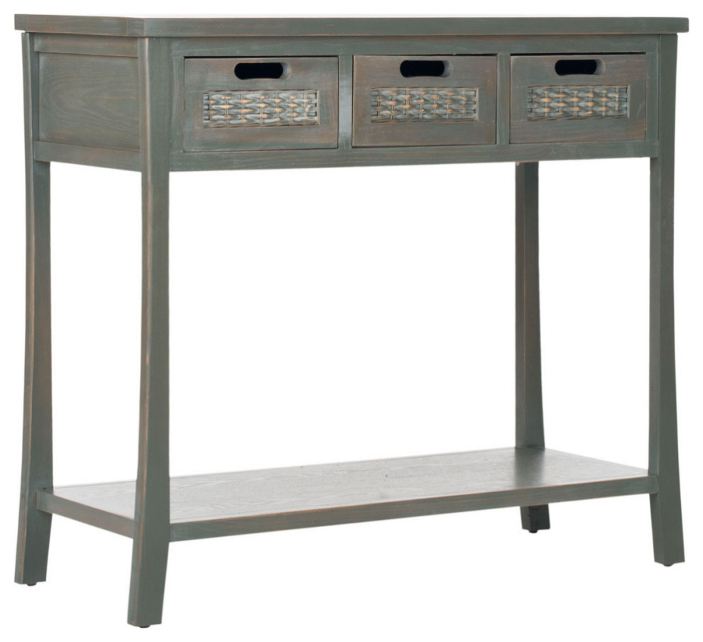 Mattie 3 Drawer Console  French Gray   Tropical   Console Tables   by Rustic Home Furniture Deco  Houzz