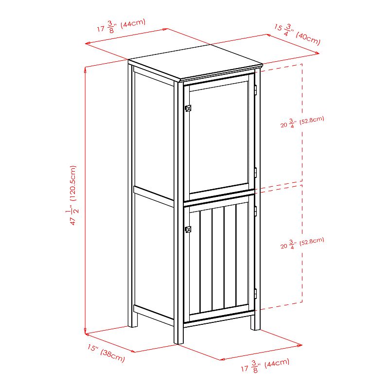 Winsome Brooke Jelly 2-Section Cupboard Floor Decor