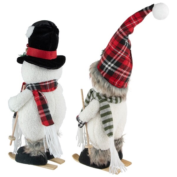 Winter Skiing Snowmen Christmas Figures