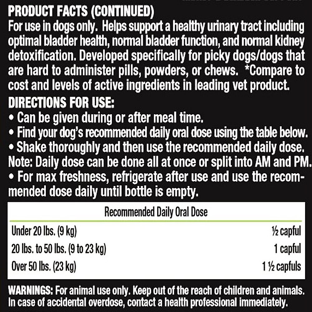 Liquid-Vet Kidney and Bladder Support Pot Roast Flavor Dog Supplement