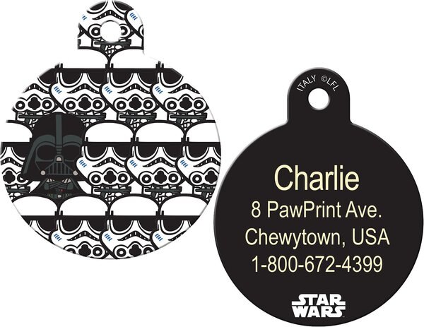 Quick-Tag Star Wars Darth Vader Stormtrooper Circle Personalized Dog and Cat ID Tag