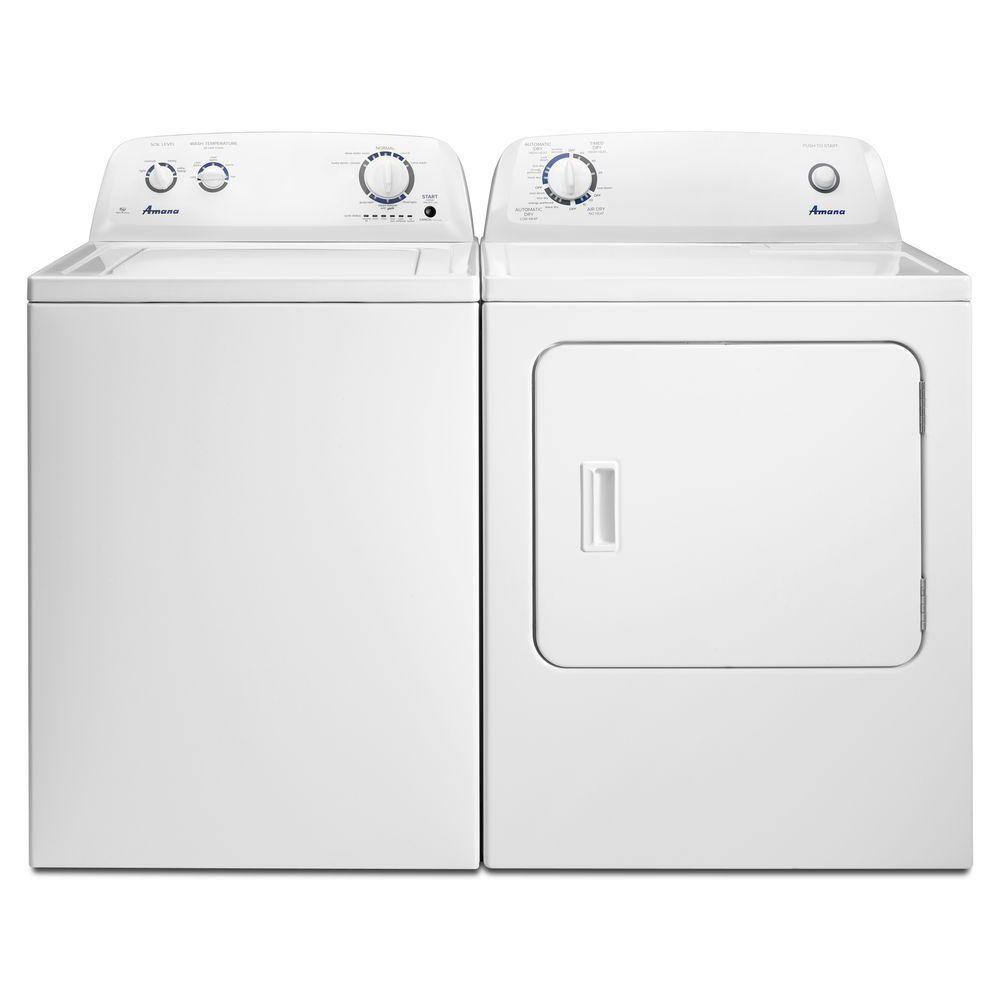 Amana 6.5 cu.ft. vented Front Load Gas Dryer in White with Wrinkle Prevent Option NGD4655EW