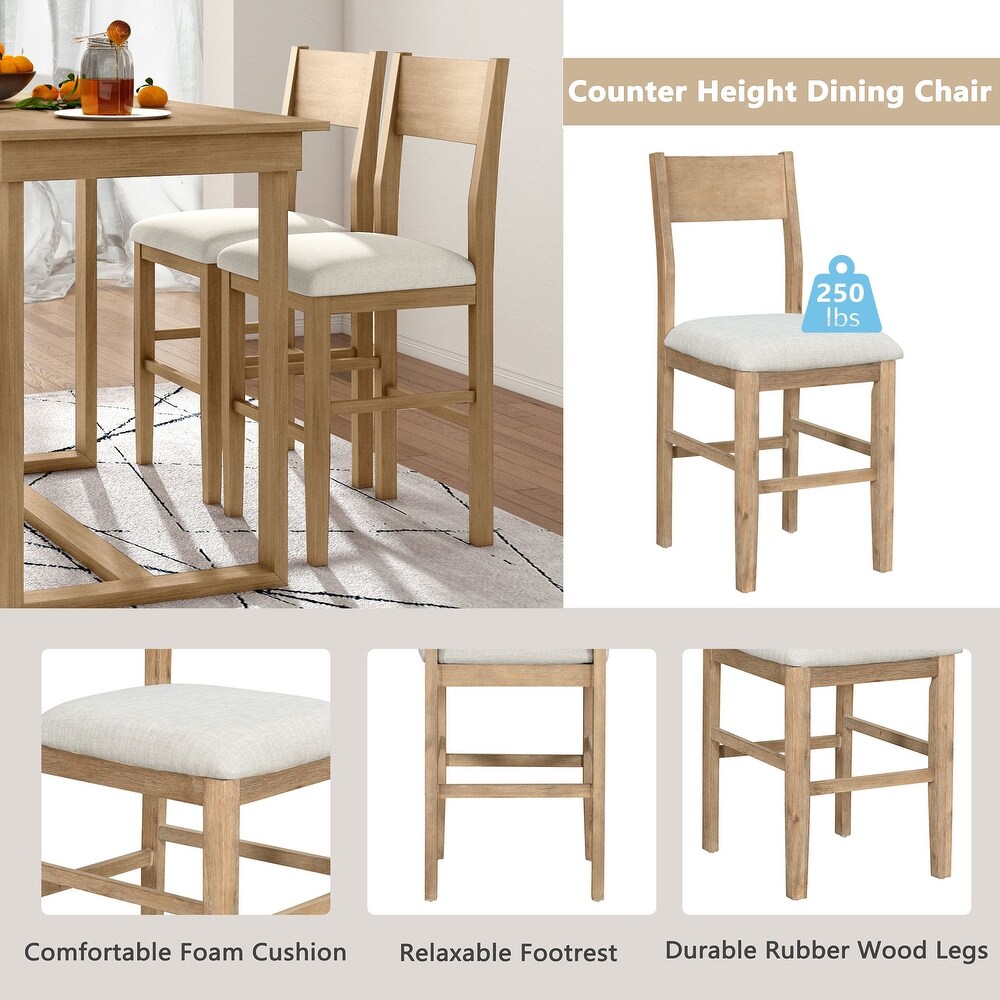 5 Piece Dining Table Set with 1 Rectangular Dining Table and 4 Chairs