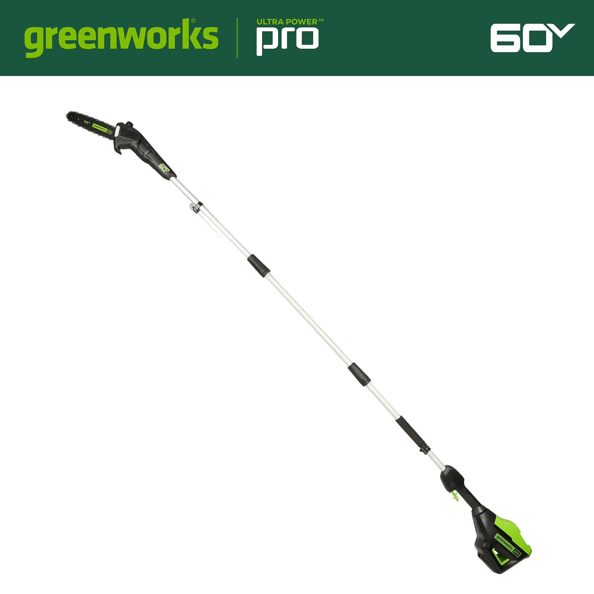 60V 10'' Cordless Pole Saw  Battery | Greenworks Tools