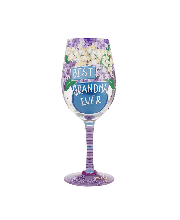 Enesco Lolita Best Grandma Ever Wine Glass 15 oz