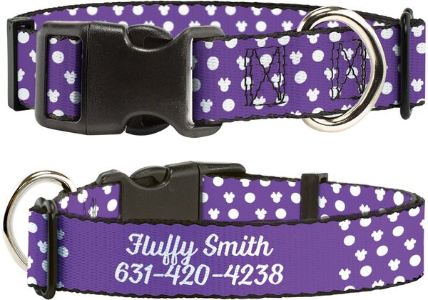 Buckle-Down Disney Minnie Mouse Ears Personalized Dog Collar