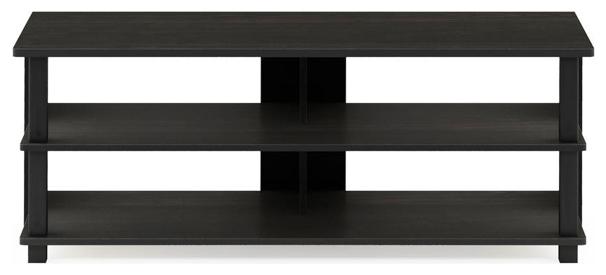 Sully 3 Tier TV Stand for TV up to 50  Espresso/Black  17077EX/BK   Transitional   Entertainment Centers And Tv Stands   by VirVentures  Houzz