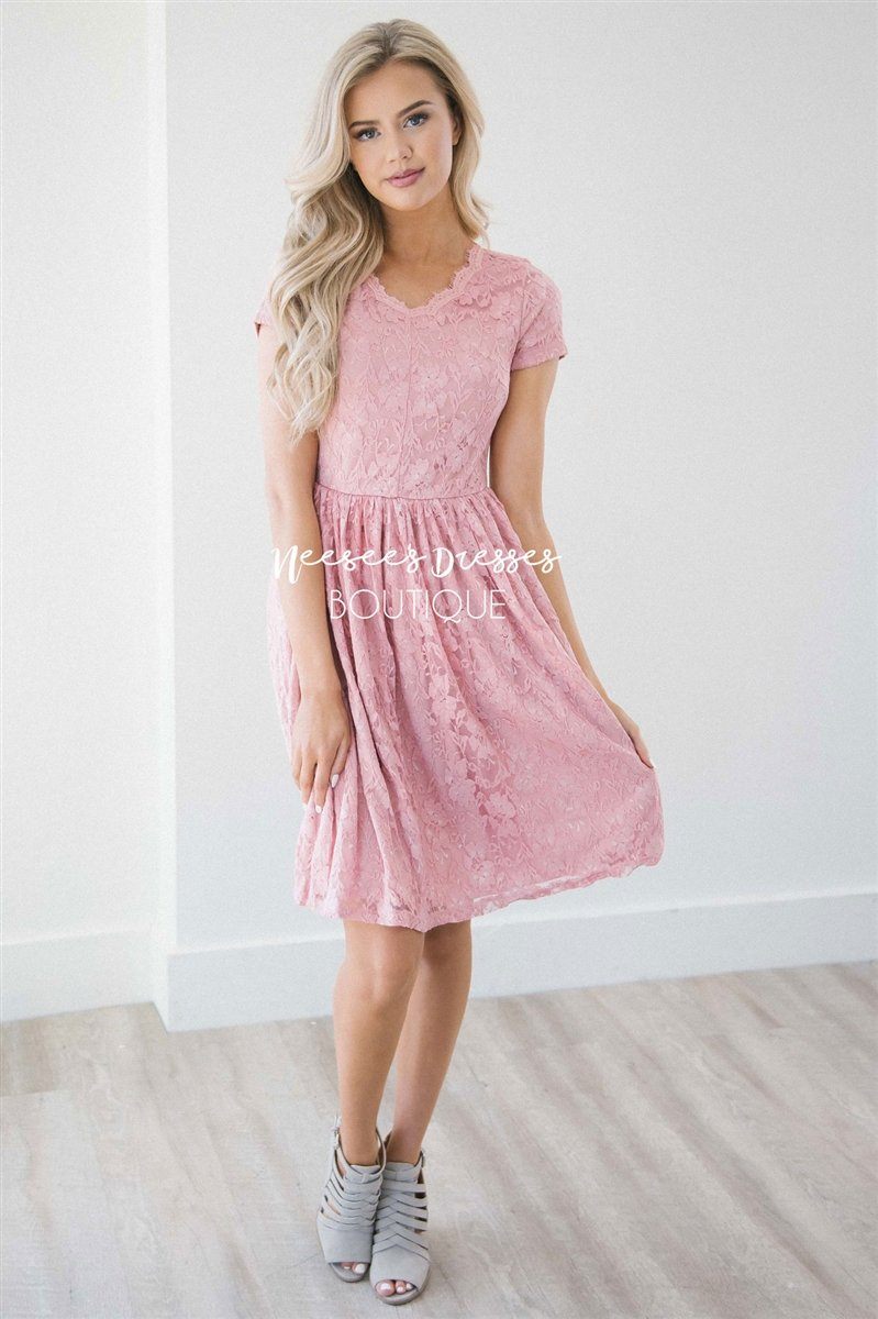 Pretty in Pink Eyelash Lace Dress