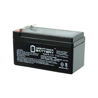 MIGHTY MAX BATTERY 12V 1.3Ah Replacement Battery compatible with Panasonic LC-R121R3P Black Medium VRLA MAX3425143