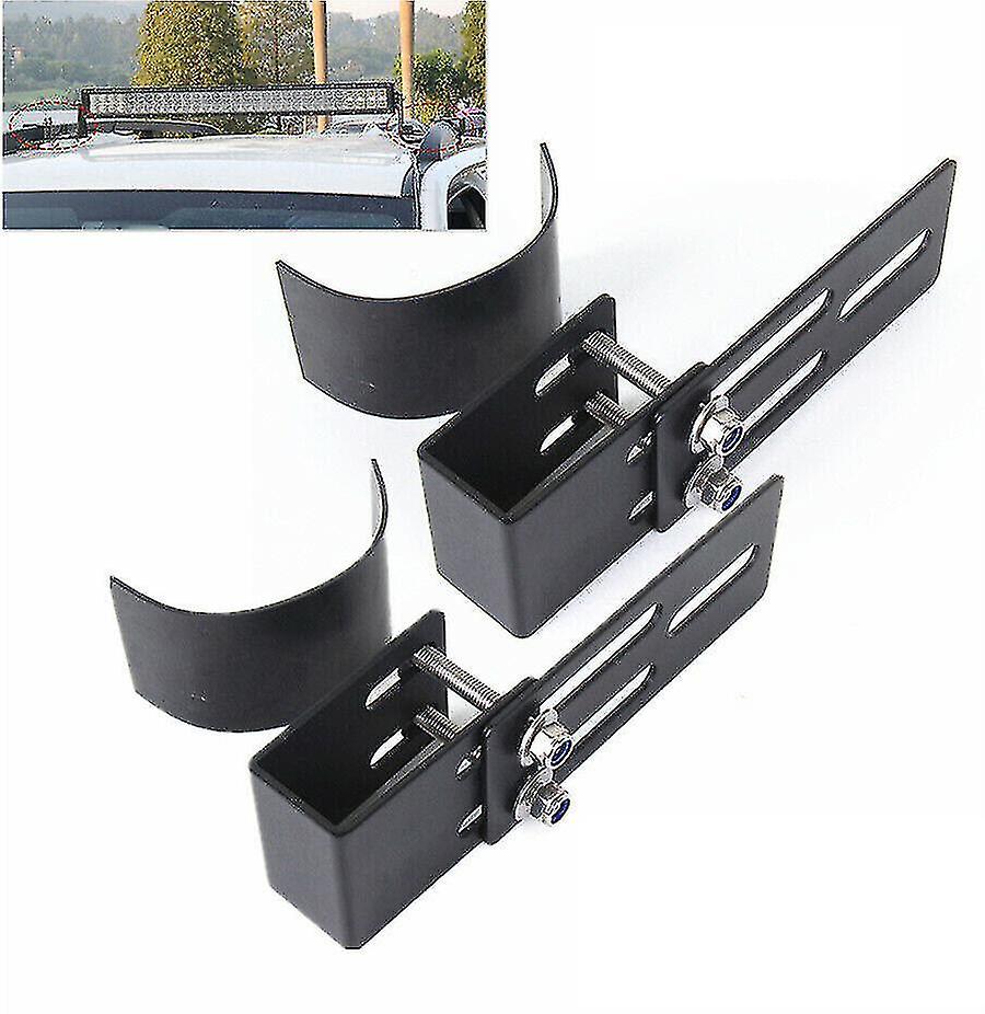 Universal Car Roof Rack Light Bracket Holder Luggage Fixing Rack Mount Black1pcs)