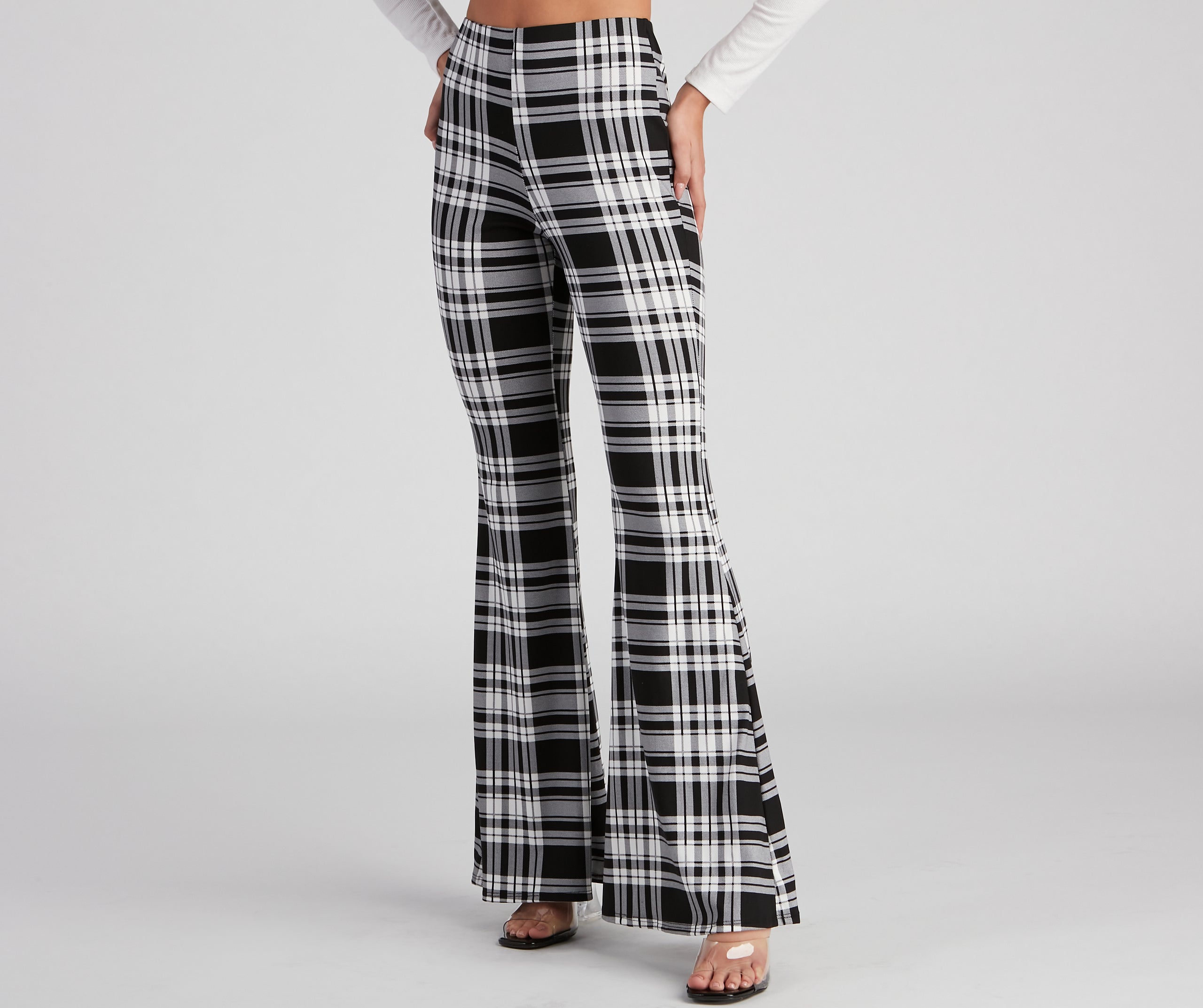 Mad About Plaid Flare Pants