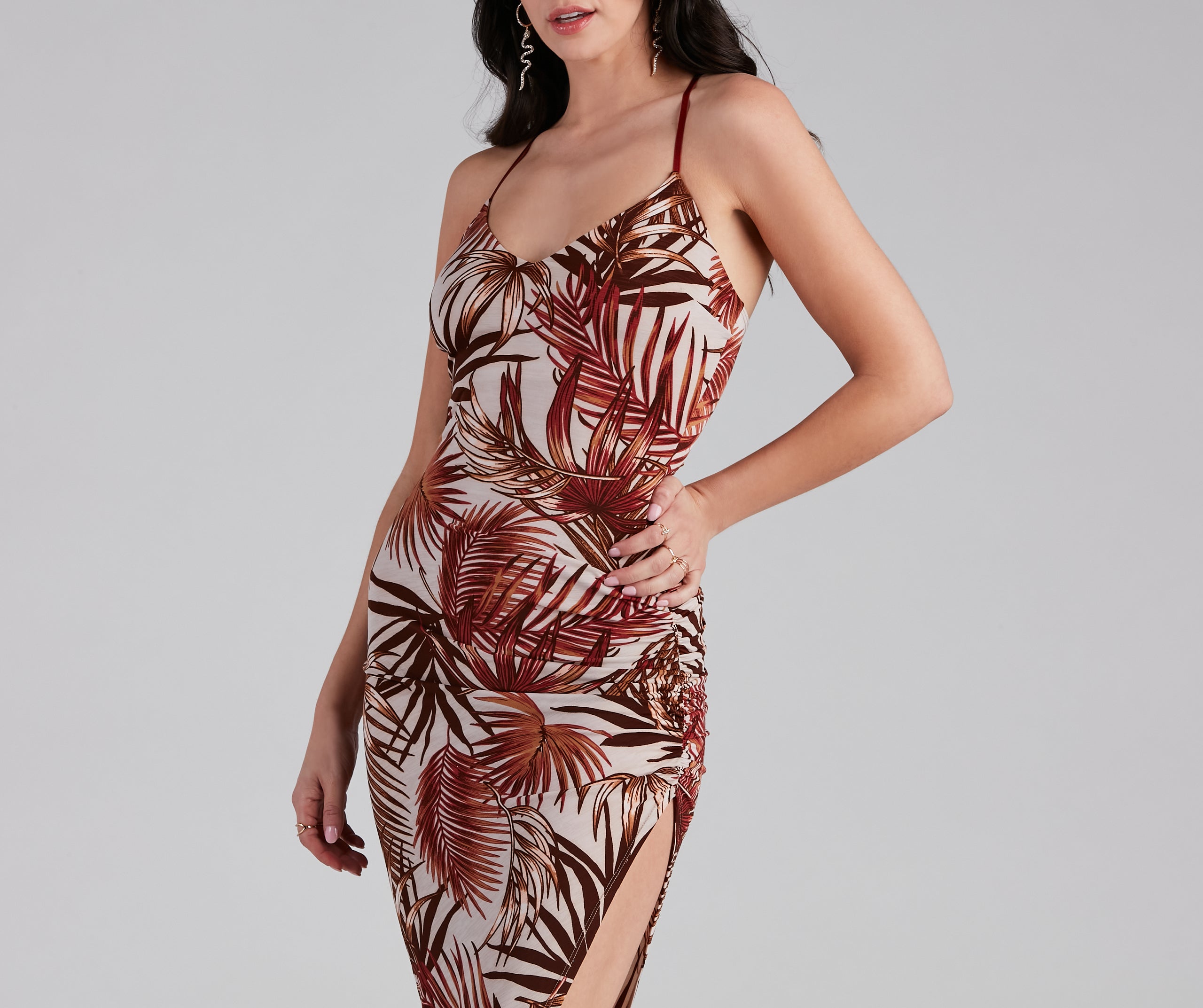 Paradise Calls Tropical Midi Dress